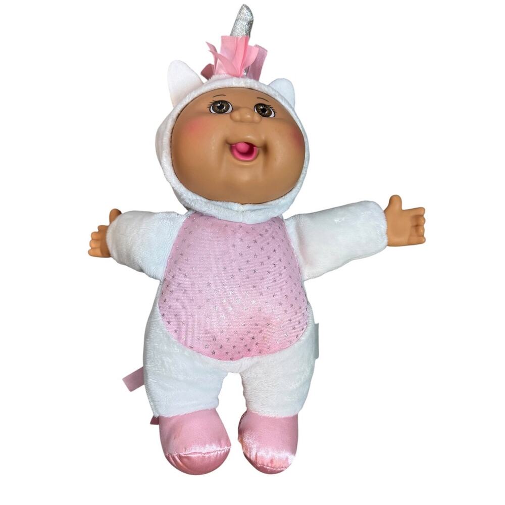 Cabbage Patch Kids 2015 Unicorn Plush Doll 12" Pink White Costume